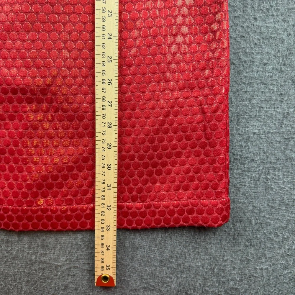 Gap Kids Dress Girls XXL 14-16 Red Gold Metallic Textured Dot Short Sleeve Shift